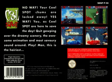 Cool Spot (Europe) box cover back